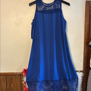 Blue Halter Mini Sundress for Cocktail Nights